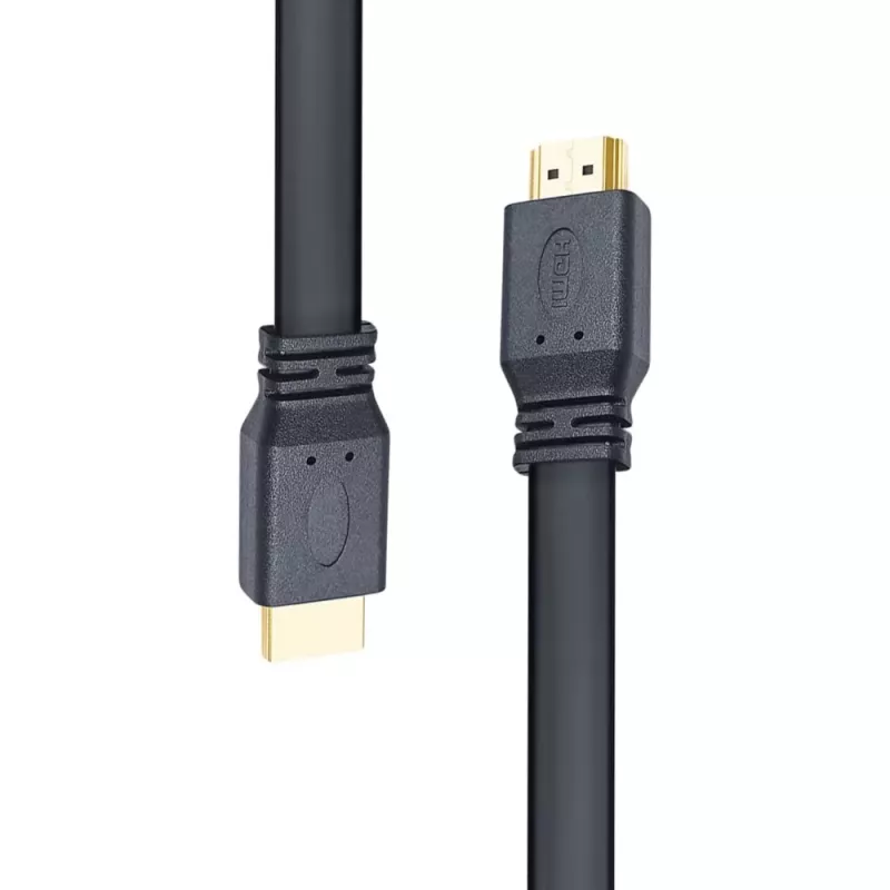 Techly HDMI 2.0 plokščias kabelis didelės spartos su Ethernet A/A M/M 1m