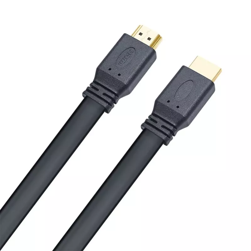Techly HDMI 2.0 plokščias kabelis didelės spartos su Ethernet A/A M/M 1m