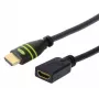 Techly HDMI High Speed su Ethernet Extension kabelis 4K 30Hz M/F 1.0 m