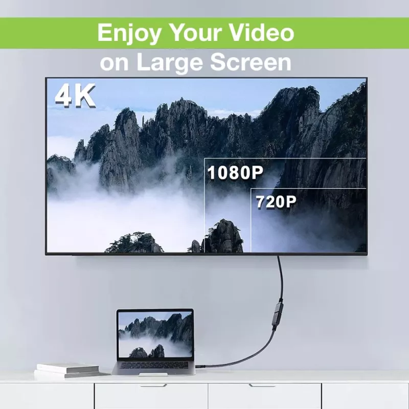 Techly HDMI High Speed su Ethernet ilginamasis kabelis 4K 60Hz M / F 5.0 m