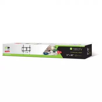 Techly fiksuotas sieninis tvirtinimo laikiklis LED TV LCD 37-80 colių, 94 cm (37 coliai), 2,03 m (80 colių), 70 kg, 200 x 200 mm, 600 x 400 mm, juodas