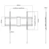 Techly fiksuotas sieninis tvirtinimo laikiklis LED TV LCD 37-80 colių, 94 cm (37 coliai), 2,03 m (80 colių), 70 kg, 200 x 200 mm, 600 x 400 mm, juodas