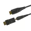 Techly HDMI A/A Micro HDMI AOC šviesolaidinis kabelis 4K 50 m, 50 m, HDMI A tipo (standartinis), HDMI D tipo (Micro), 3D, 18 Gbit/s, juoda