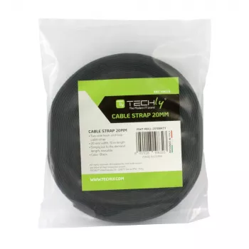 Techly Velcro Roll kabelis Management Length 10m Width 20mm Juoda