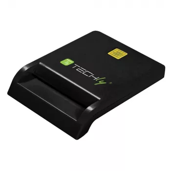 Techly kompaktiška išmaniųjų kortelių skaitytuvas/rašytuvas USB-C™ balta, USB 2.0, 1,5 m, juoda, 102 g