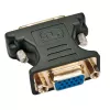 Techly DVI vyriškas/VGA moteriškas analoginis vaizdo adapteris juodas, DVI-A, VGA, juoda