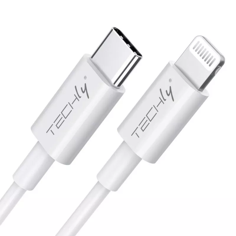 Techly įkrovimo ir sinchronizavimo laidas USB-C į Lightning 1 m Baltas