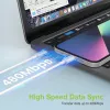 Techly įkrovimo ir sinchronizavimo laidas USB-C į Lightning 1 m Baltas