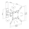 Techly ICA-PLB-400STY 106,7 cm (42 colių) juodas