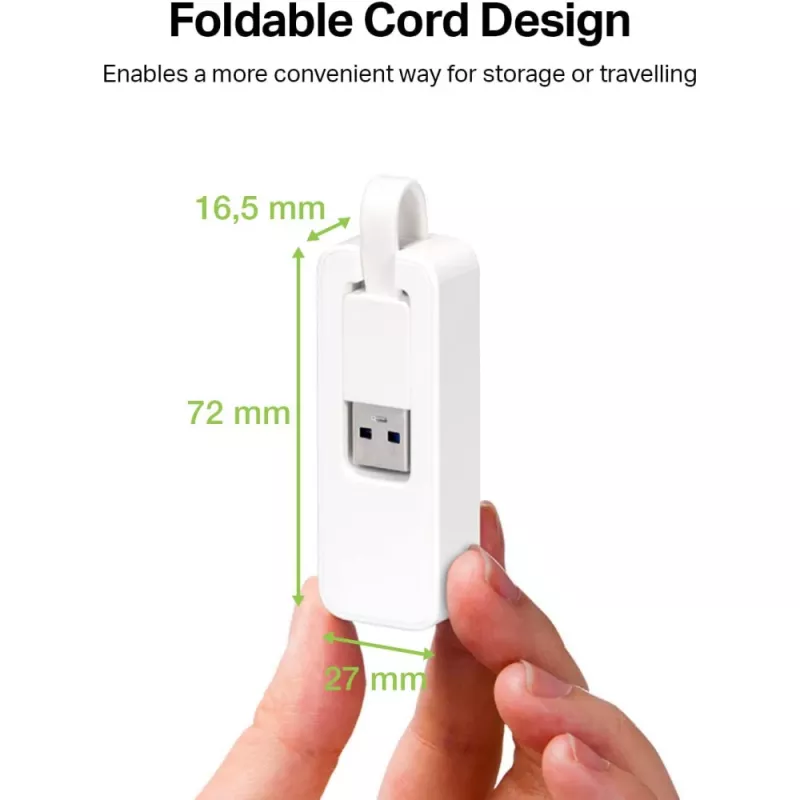 Techly IDATA USB-ETGIGA-3A tinklo plokštė Ethernet 5000 Mbit/s