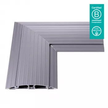 Dataflex Addit kabelių apsauga - kampinė jungtis 482, sidabrinė, aliuminio, 500 kg, 2 cm, 203 mm, 305 mm
