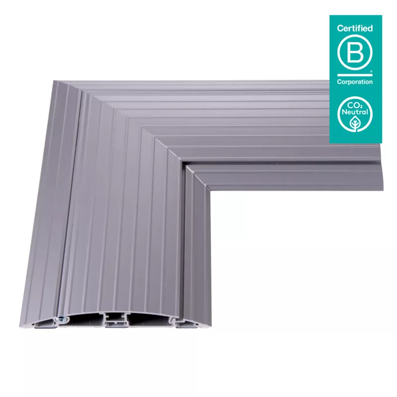 Dataflex Addit kabelių apsauga - kampinė jungtis 482, sidabrinė, aliuminio, 500 kg, 2 cm, 203 mm, 305 mm