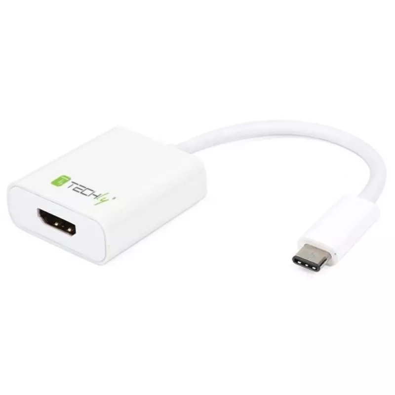 Techly keitiklio kabelio adapteris USB 3.1 Type C į HDMI 1.4, 3.2 Gen 2 (3.1 Gen 2), USB Type-C, HDMI išvestis