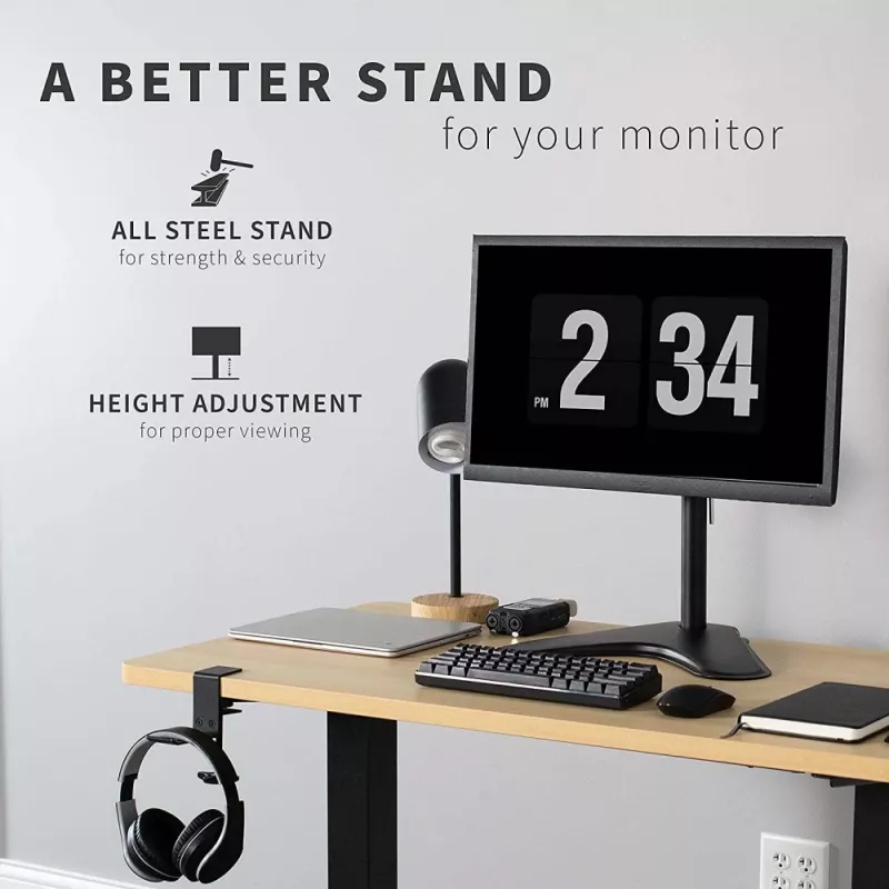 Techly ICA-LCD 2500 monitoriaus laikiklis / stovas 68,6 cm (27 col.) Stalinis, juodas