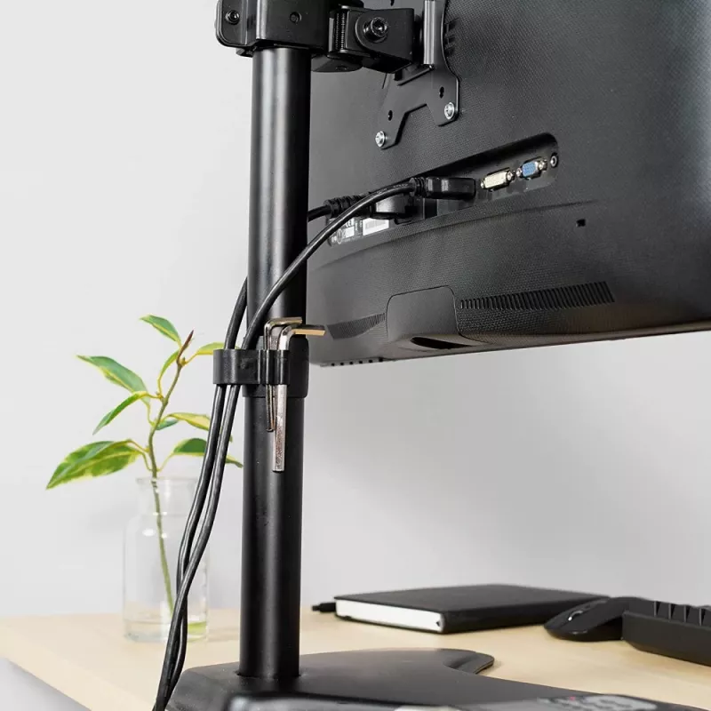Techly ICA-LCD 2500 monitoriaus laikiklis / stovas 68,6 cm (27 col.) Stalinis, juodas