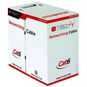 Techly ITP-C6U-FL tinklo kabelis Pilka 305 m Cat6 U/UTP (UTP)