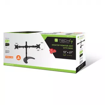Techly stalo stovas 2 monitoriams 13-27 col. su pagrindu a.400m ICA-LCD 3410 68,6 cm (27 col.) juodas