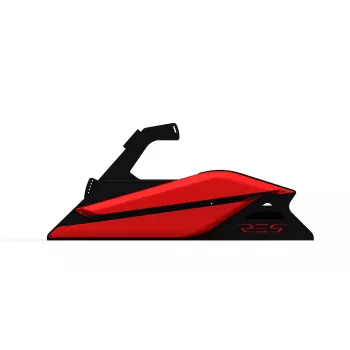 Res-Tech GT COCKPIT RED MATT, lenktynių simuliatoriaus kokpitas, juoda, raudona, akrilnitrilo butadieno stirenas (ABS), aliuminis, 1580 mm, 650 mm, 52 kg