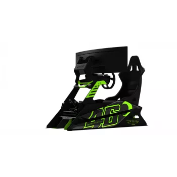 Res-Tech GT COCKPIT VR-46 LIMITED EDITION, Lenktynių simuliatoriaus kabina, Juoda, Žalia, Akrilonitrilo butadieno stirenas (ABS), Aliuminis, 1580 mm, 650 mm, 52 kg