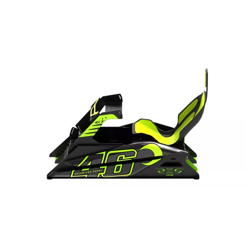 Res-Tech GT COCKPIT VR-46 LIMITED EDITION, Lenktynių simuliatoriaus kabina, Juoda, Žalia, Akrilonitrilo butadieno stirenas (ABS), Aliuminis, 1580 mm, 650 mm, 52 kg