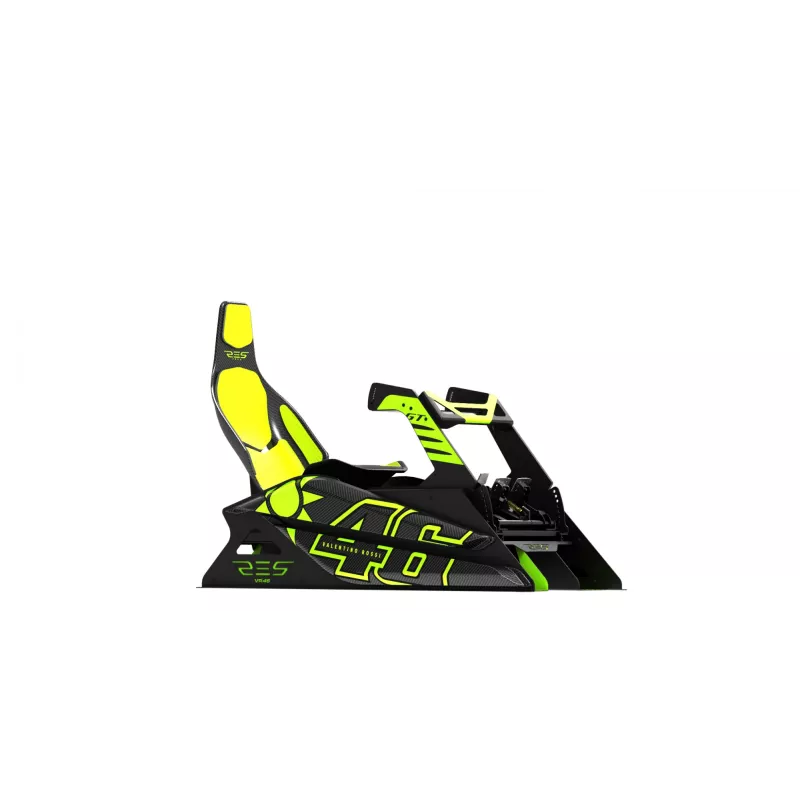 Res-Tech GT COCKPIT VR-46 LIMITED EDITION, Lenktynių simuliatoriaus kabina, Juoda, Žalia, Akrilonitrilo butadieno stirenas (ABS), Aliuminis, 1580 mm, 650 mm, 52 kg
