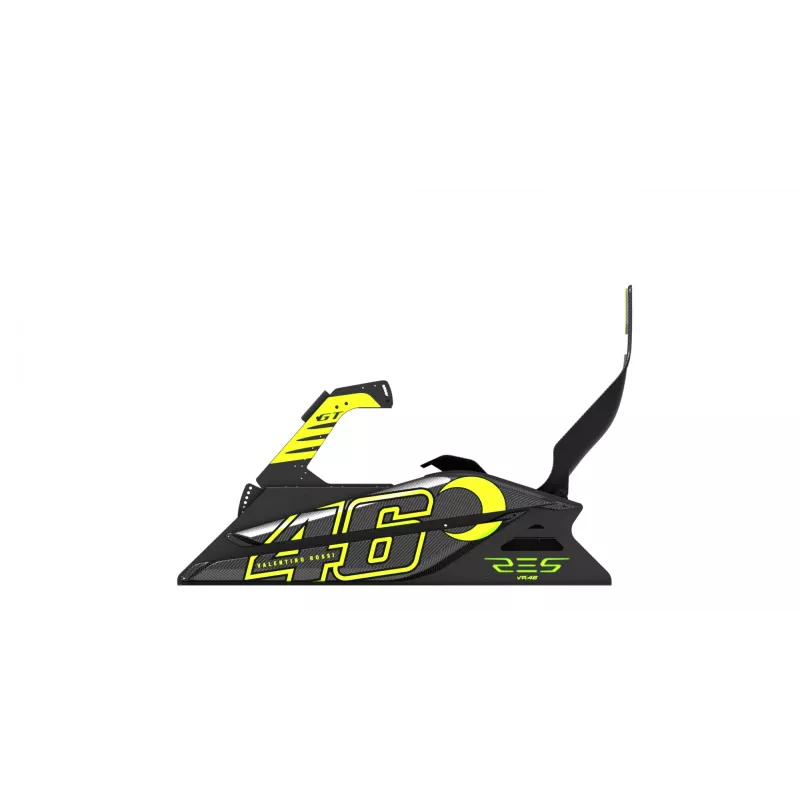 Res-Tech GT COCKPIT VR-46 LIMITED EDITION, Lenktynių simuliatoriaus kabina, Juoda, Žalia, Akrilonitrilo butadieno stirenas (ABS), Aliuminis, 1580 mm, 650 mm, 52 kg