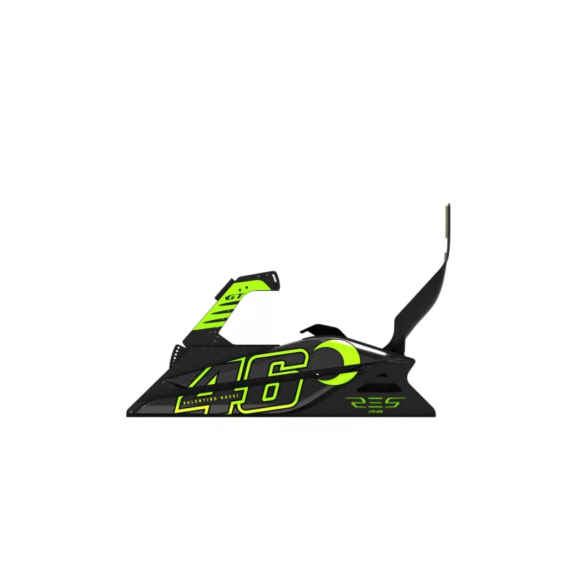 Res-Tech GT COCKPIT VR-46 LIMITED EDITION, Lenktynių simuliatoriaus kabina, Juoda, Žalia, Akrilonitrilo butadieno stirenas (ABS), Aliuminis, 1580 mm, 650 mm, 52 kg
