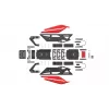 Res-Tech GT COCKPIT VR-46 LIMITED EDITION, Lenktynių simuliatoriaus kabina, Juoda, Žalia, Akrilonitrilo butadieno stirenas (ABS), Aliuminis, 1580 mm, 650 mm, 52 kg