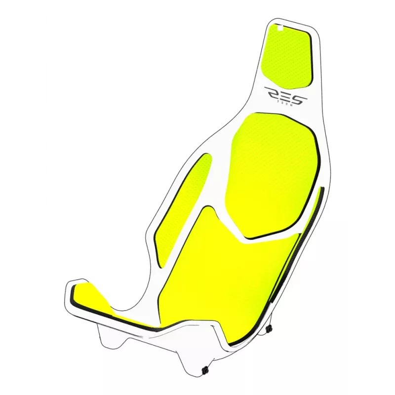 Res-Tech X1 CARBON SEAT - Geltona FLUO, Lenktyninė sėdynė, Geltona, Carbon, Neoprene
