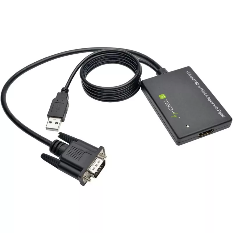Techly kabelio keitiklis SVGA ir garsas į HDMI IDATA HDMI-VGA3