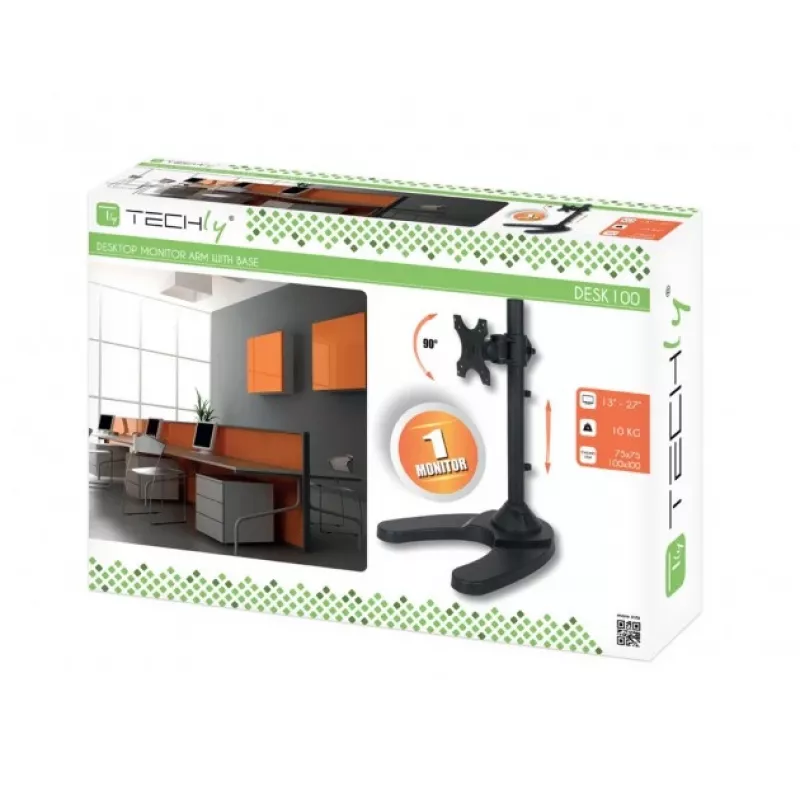 Techly stalinis stovas 1 monitoriui 13–27 colių su pagrindu ICA-LCD 3500