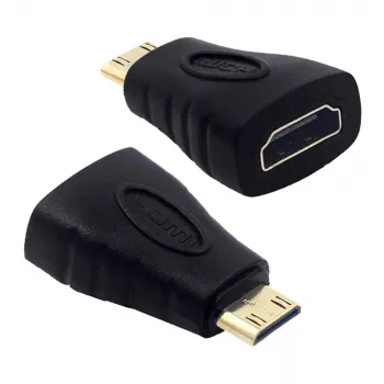 Techly HDMI į Mini HDMI C tipo F/M adapteris IADAP HDMI-MC, Mini HDMI, HDMI, Juoda