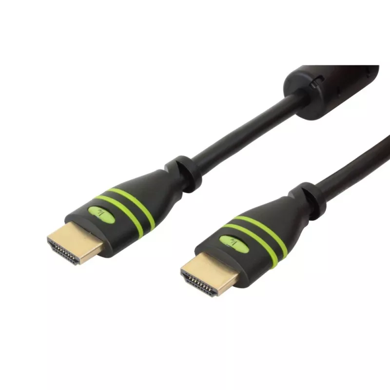 Techly 2 m didelės spartos HDMI laidas su Ethernet A/A M/M feritiniu filtru ICOC HDMI-FR-020