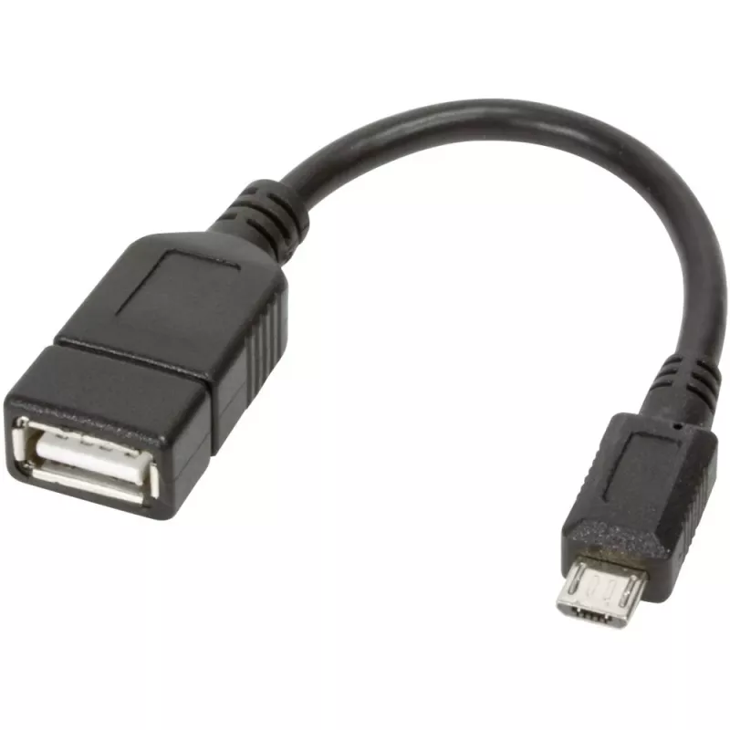 Techly USB2.0 OTG kabelis A lizdas / Micro B kištukas 0,2 m ICOC UOTG-194