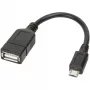 Techly USB2.0 OTG kabelis A lizdas / Micro B kištukas 0,2 m ICOC UOTG-194