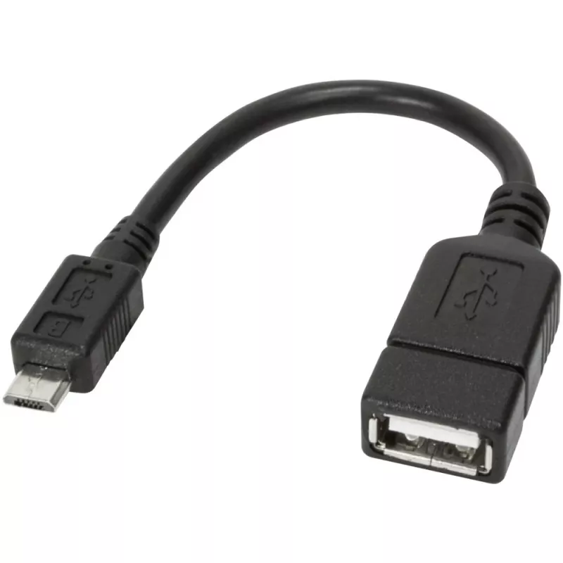 Techly USB2.0 OTG kabelis A lizdas / Micro B kištukas 0,2 m ICOC UOTG-194