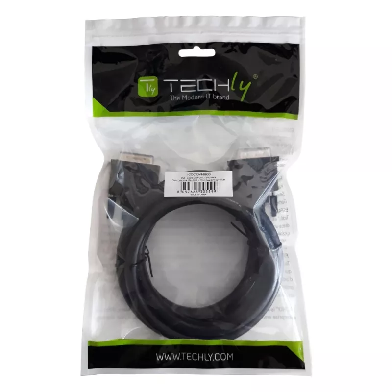 Techly Monitor kabelis DVI Analog Digital M / M Dual Link 1.8 m (DVI-I) ICOC DVI-8900