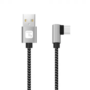 Techly ICOC MU2AC9-005-AL USB laidas USB 2.0 0,5 m USB A USB C juoda, pilka