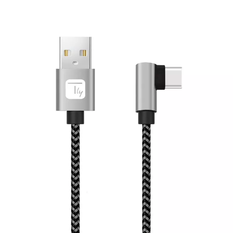 Techly ICOC MU2AC9-010-AL USB laidas USB 2.0 1 m USB A USB C pilkas, juodas