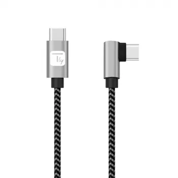 Techly Cavo USB-C Kištukas 2.0 / USB-C Kištukas Kampuotas 3A 1 m Aliuminis