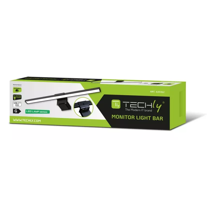 Techly I-LAMP-DSK11 monitoriaus šviestuvas juodas 66 250 lm
