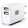 Techly IPW-USB-12W2A mobiliojo įrenginio įkroviklis Ausinės, Nešiojamasis garsiakalbis, Išorinė baterija, Išmanusis telefonas, Planšetinis kompiuteris Balta Kintamoji srovė Vidaus