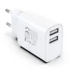 Techly IPW-USB-12W2A mobiliojo įrenginio įkroviklis Ausinės, Nešiojamasis garsiakalbis, Išorinė baterija, Išmanusis telefonas, Planšetinis kompiuteris Balta Kintamoji srovė Vidaus