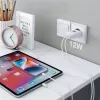 Techly IPW-USB-12W2A mobiliojo įrenginio įkroviklis Ausinės, Nešiojamasis garsiakalbis, Išorinė baterija, Išmanusis telefonas, Planšetinis kompiuteris Balta Kintamoji srovė Vidaus