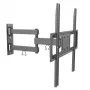 Techly 32-55 col. pilno judesio LED LCD televizoriaus sieninis laikiklis, 400 x 400 mm, -15 - 10°, 10 - 90°, 180°, plienas, juodas