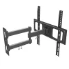 Techly 32-55 col. pilno judesio LED LCD televizoriaus sieninis laikiklis, 400 x 400 mm, -15 - 10°, 10 - 90°, 180°, plienas, juodas