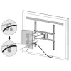 Techly 32-55 col. pilno judesio LED LCD televizoriaus sieninis laikiklis, 400 x 400 mm, -15 - 10°, 10 - 90°, 180°, plienas, juodas