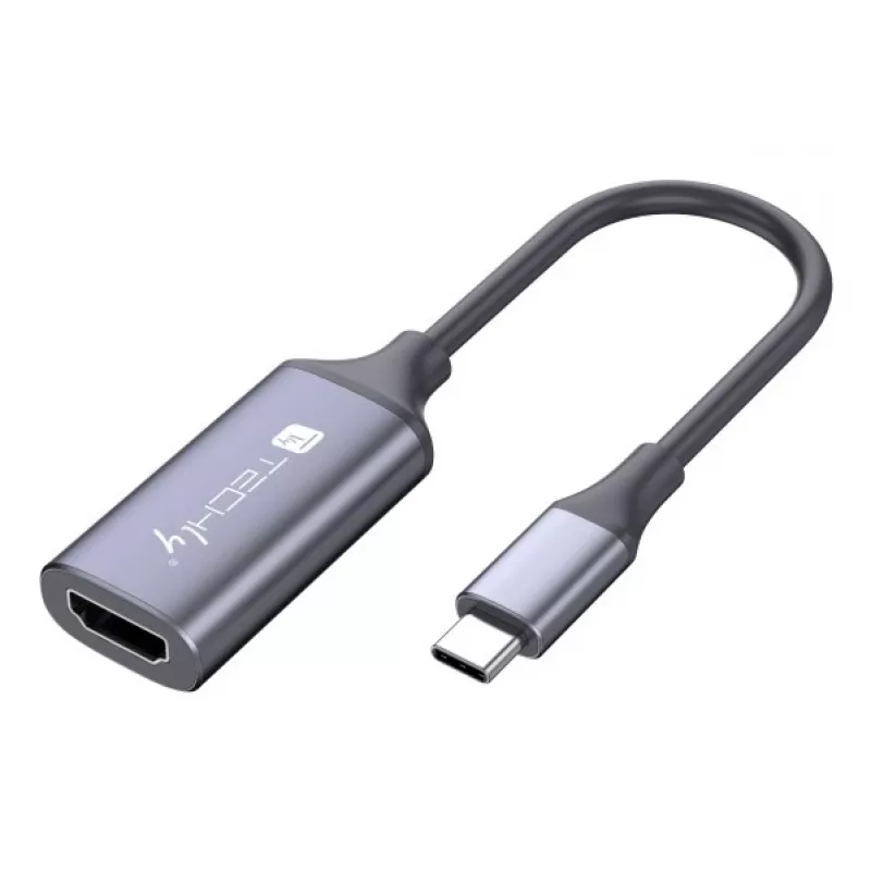 Techly I-USB-VIDEO-C4K vaizdo kabelio adapteris HDMI A tipo (standartinis) USB Type-C sidabrinis