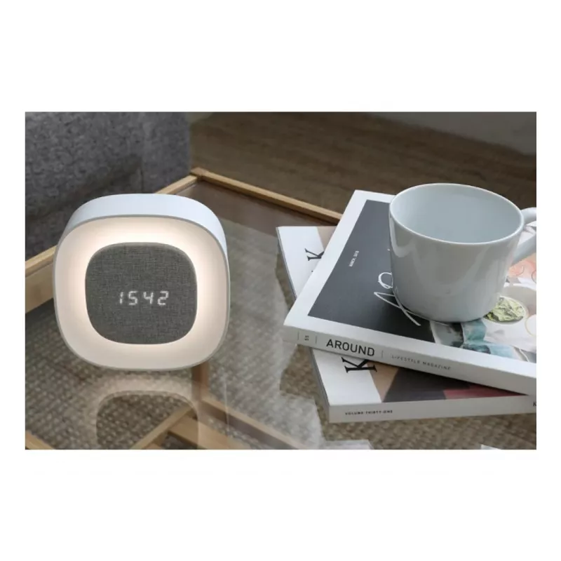 „Techly IC-CLOCK-56WH“ žadintuvas Skaitmeninis žadintuvas Pilka, Balta
