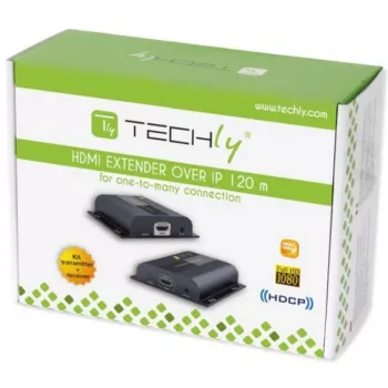Techly IDATA-EXTIP-383V4 AV siųstuvas ir imtuvas Juoda